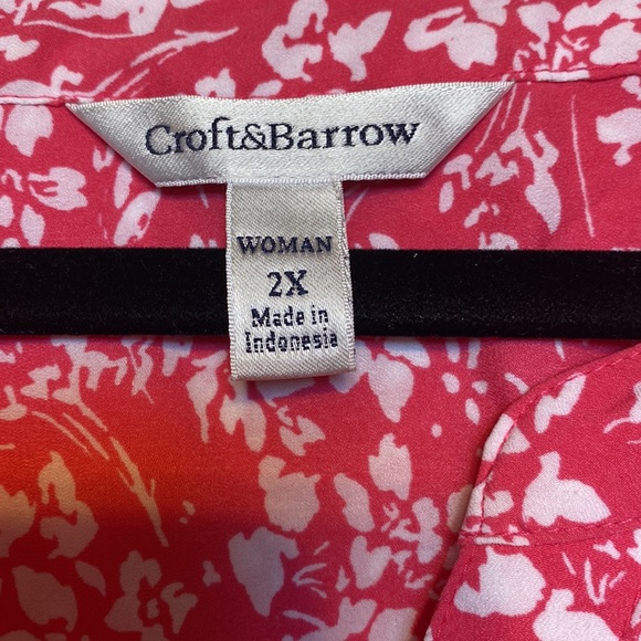 2x Croft and Barrel pink flower blouse - Picture 2 of 2